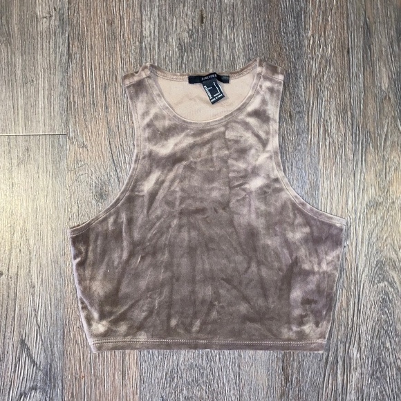Forever 21 size small velvet bralette tank top - Picture 1 of 3
